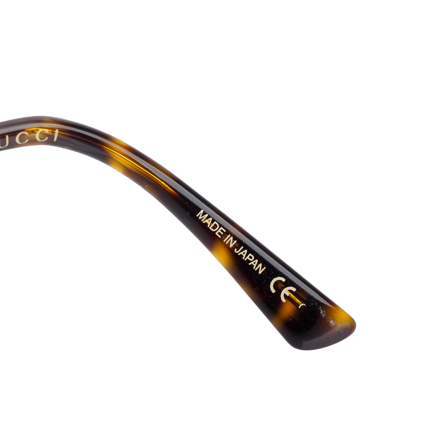Gucci G0595S Gold-Tone Oval Gradient Sunglasses w/ Case