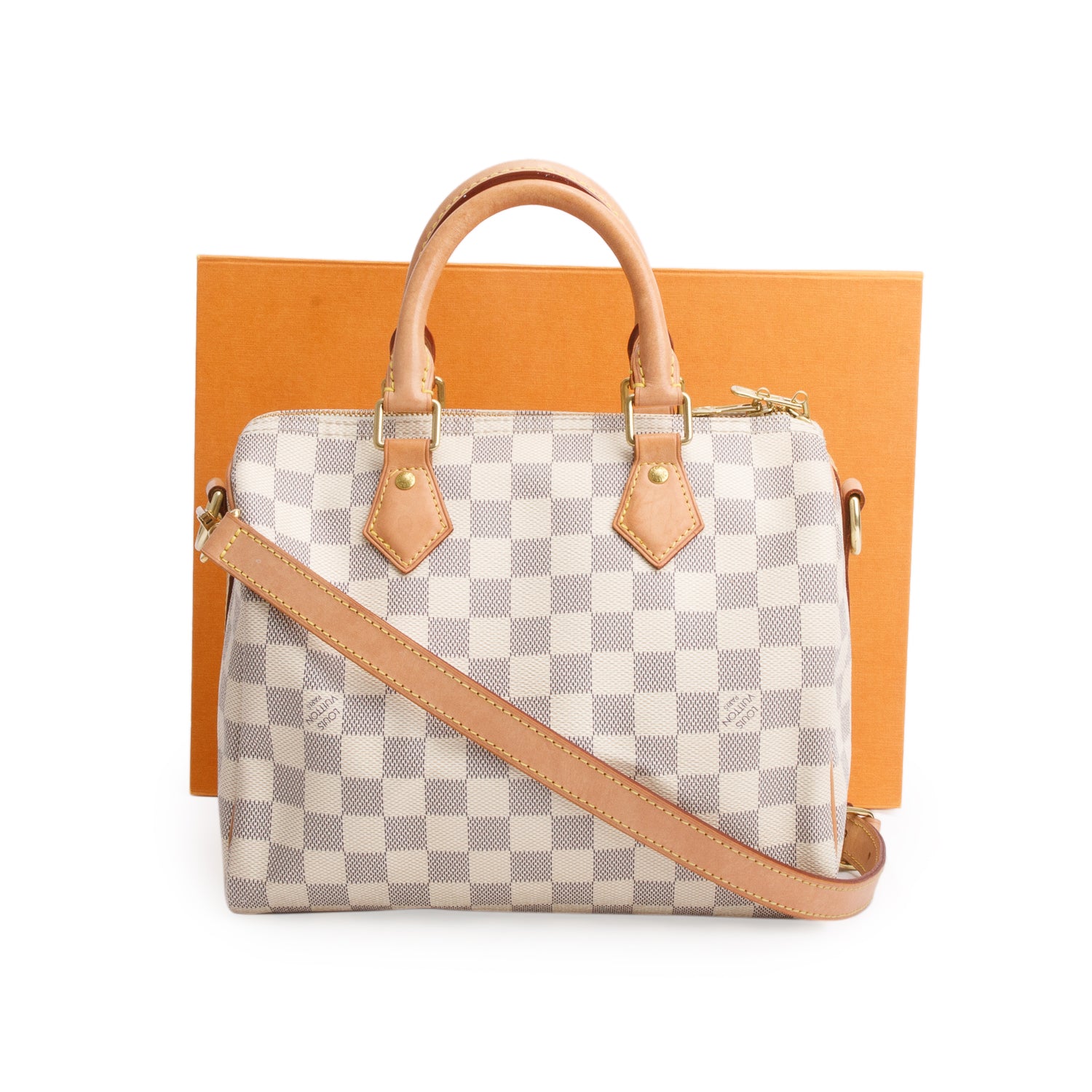 Louis Vuitton 2020 Damier Azur Speedy Bandouliere 25 w/ Box & Strap
