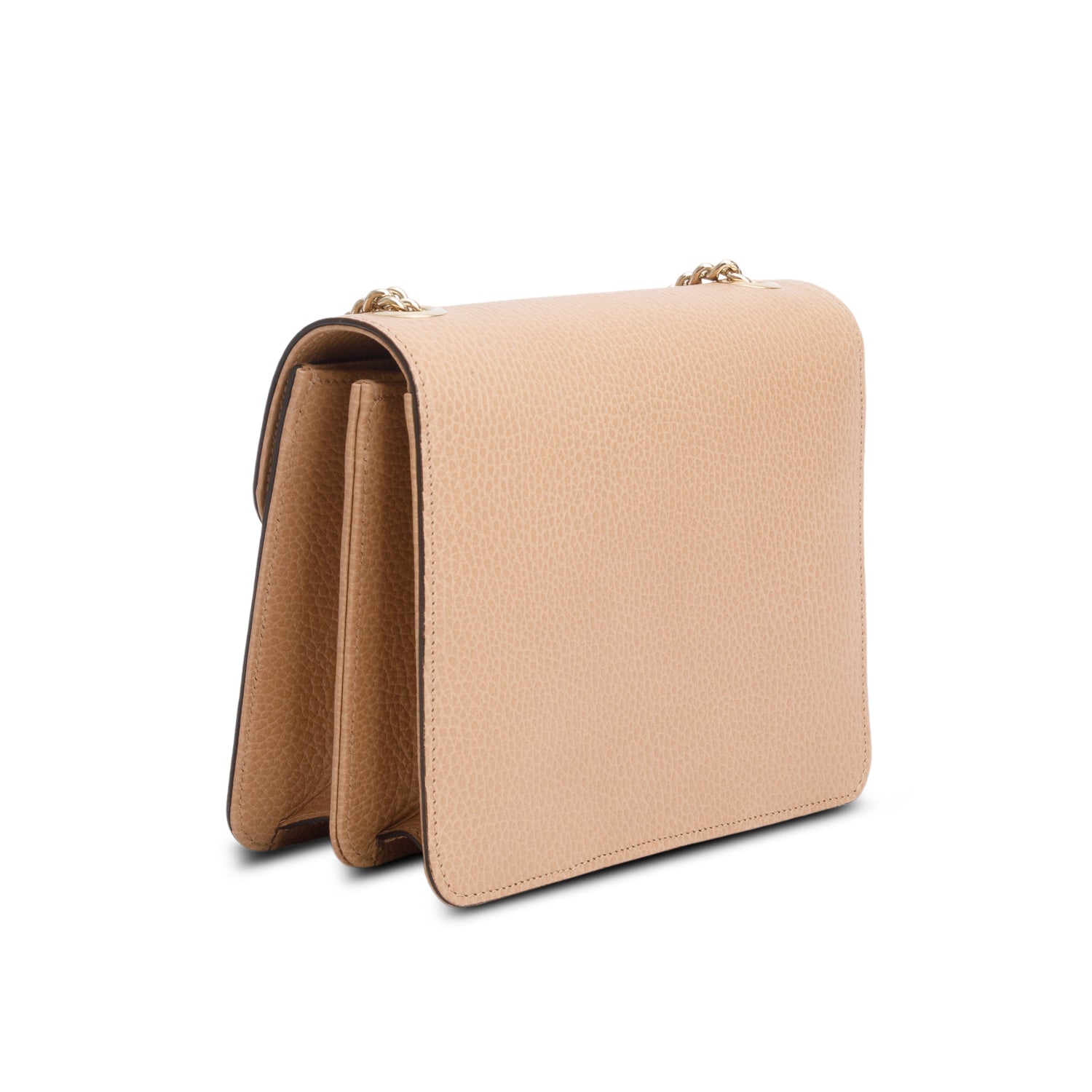Gucci Beige Dollar Calfskin Small Interlocking G Shoulder Bag
