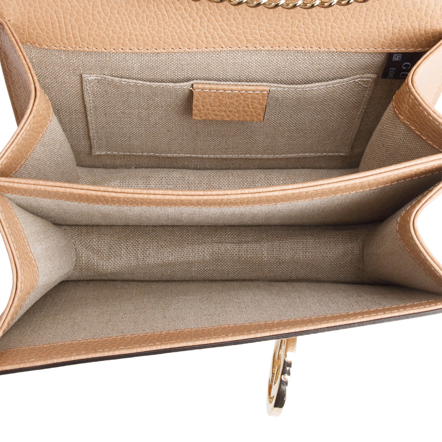 Gucci Beige Dollar Calfskin Small Interlocking G Shoulder Bag