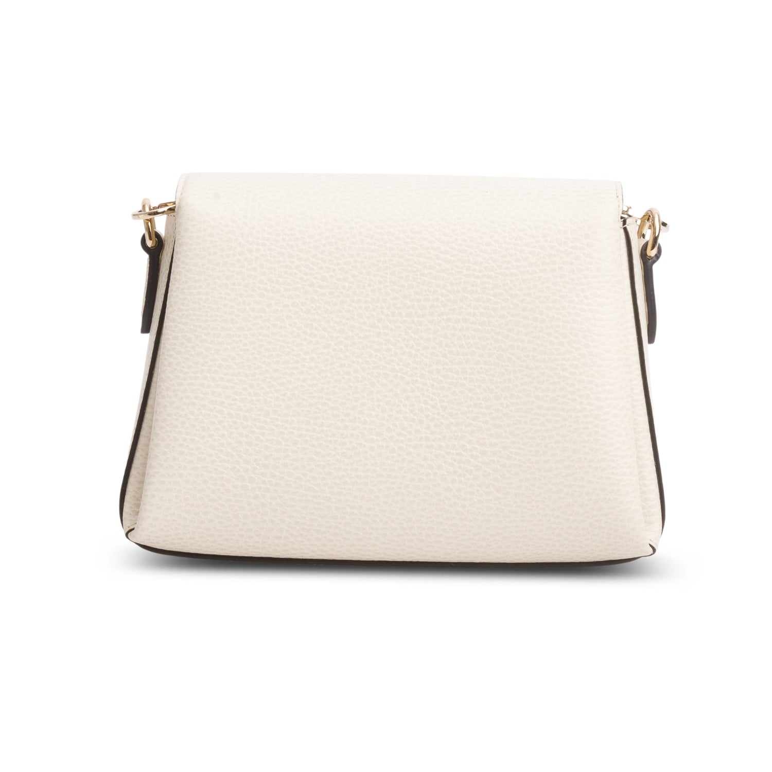 Gucci Cream Grained Calfskin Interlocking G Shoulder Bag