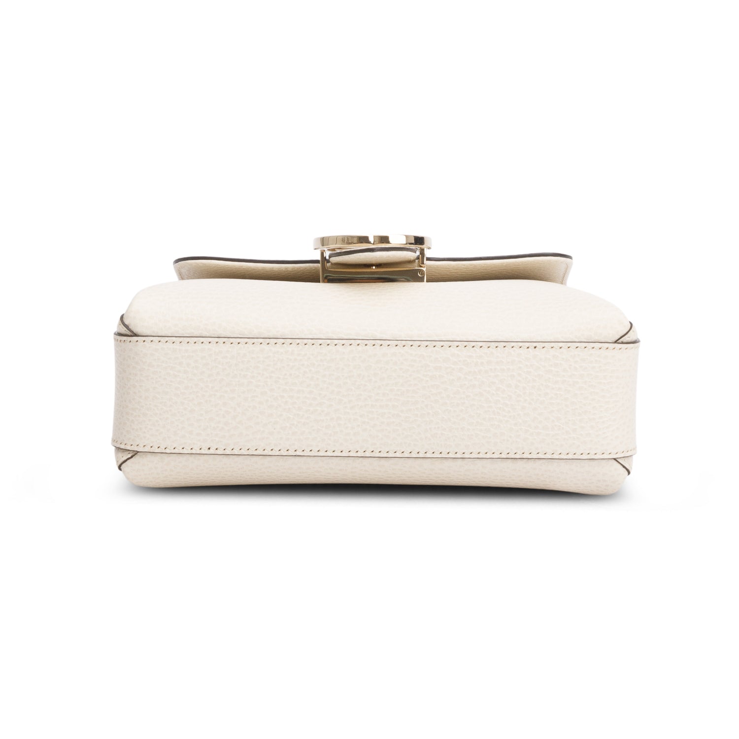 Gucci Cream Grained Calfskin Interlocking G Shoulder Bag