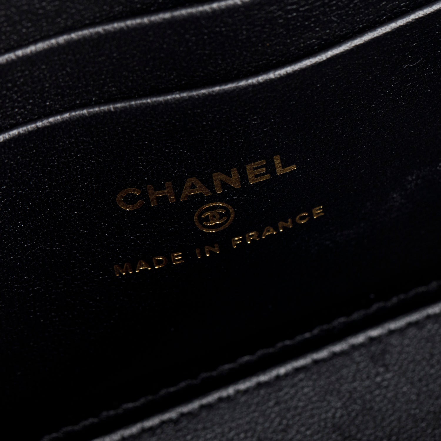 Chanel Black Lambskin Quilted Small Top Handle Vanity Case w/ Box