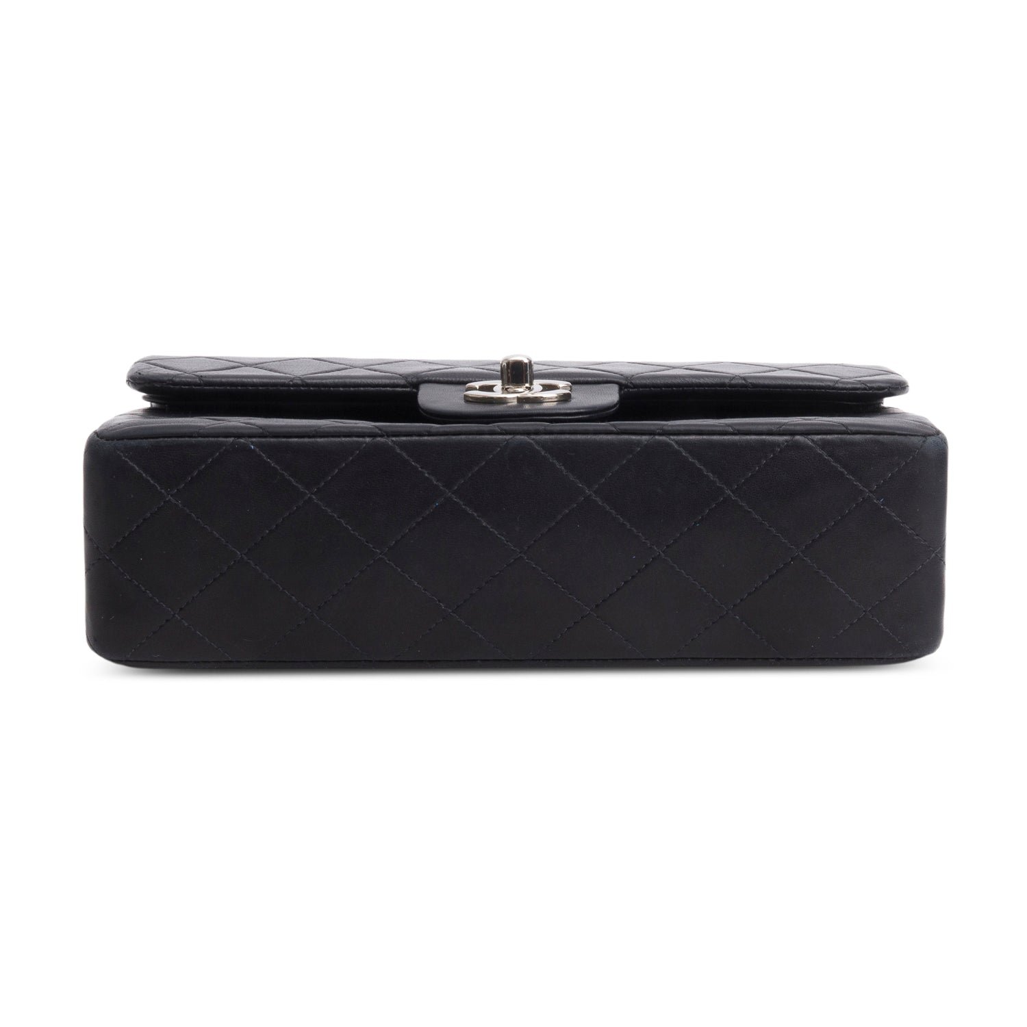 Chanel Black Lambskin Quilted Small Double Flap