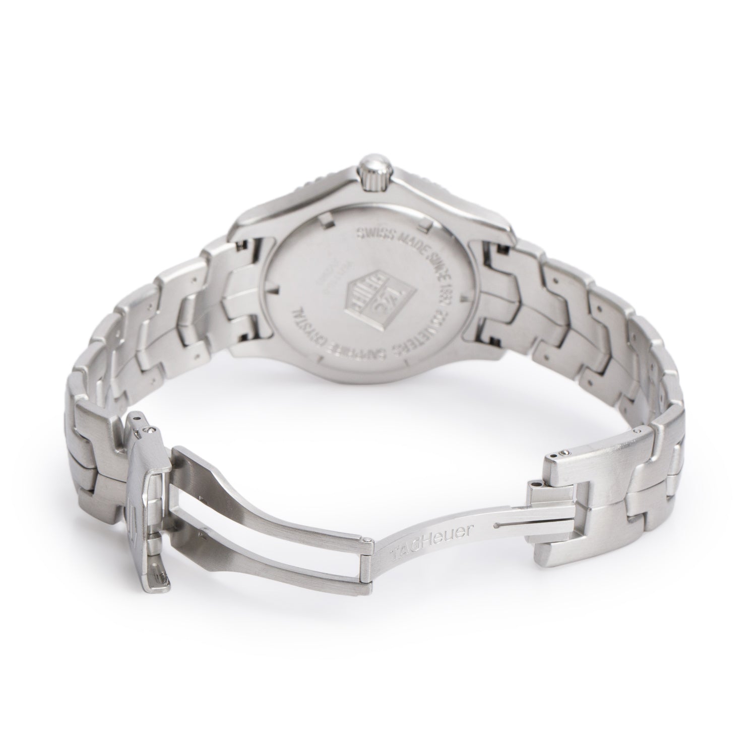 Tag Heuer Stainless Steel Link 39 MM Quartz Watch Black Dial WJ1110 w/ Box