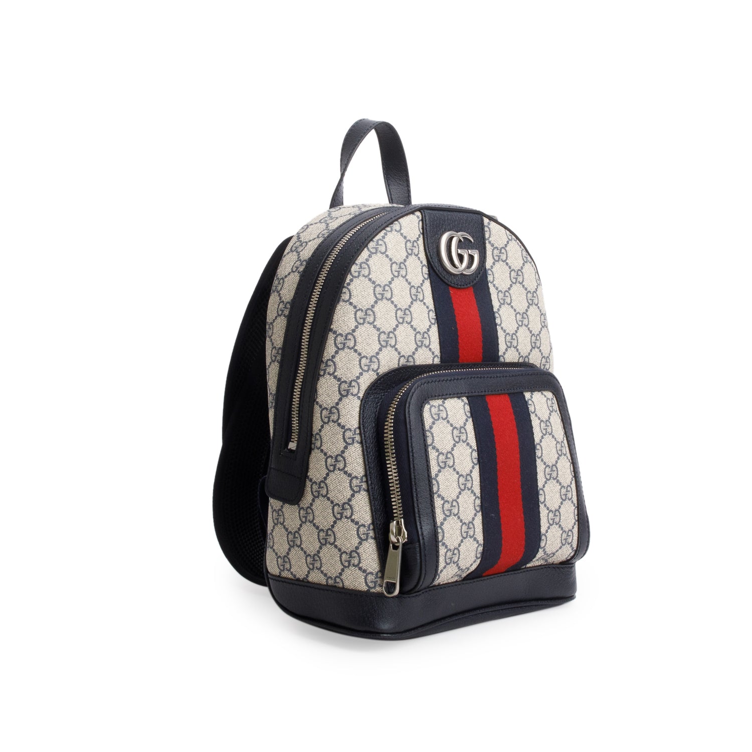 Gucci GG Supreme Monogram Textured Dollar Calfskin Web Small Ophidia Day Backpack w/ Box