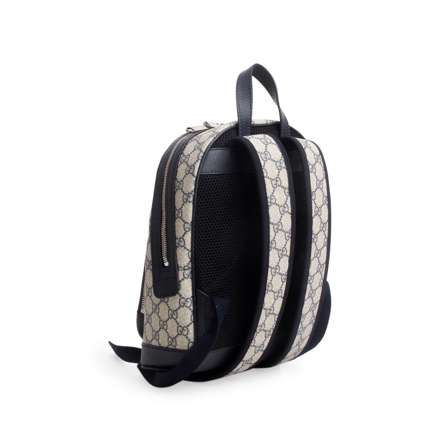 Gucci GG Supreme Monogram Textured Dollar Calfskin Web Small Ophidia Day Backpack w/ Box