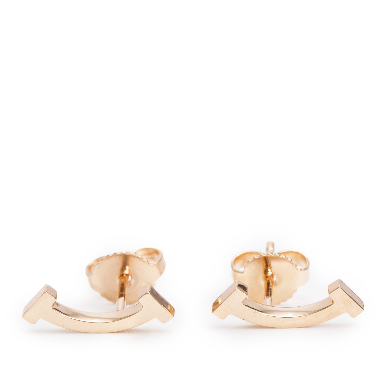 Tiffany & Co. 18k Yellow Gold Mini T Smile Earrings