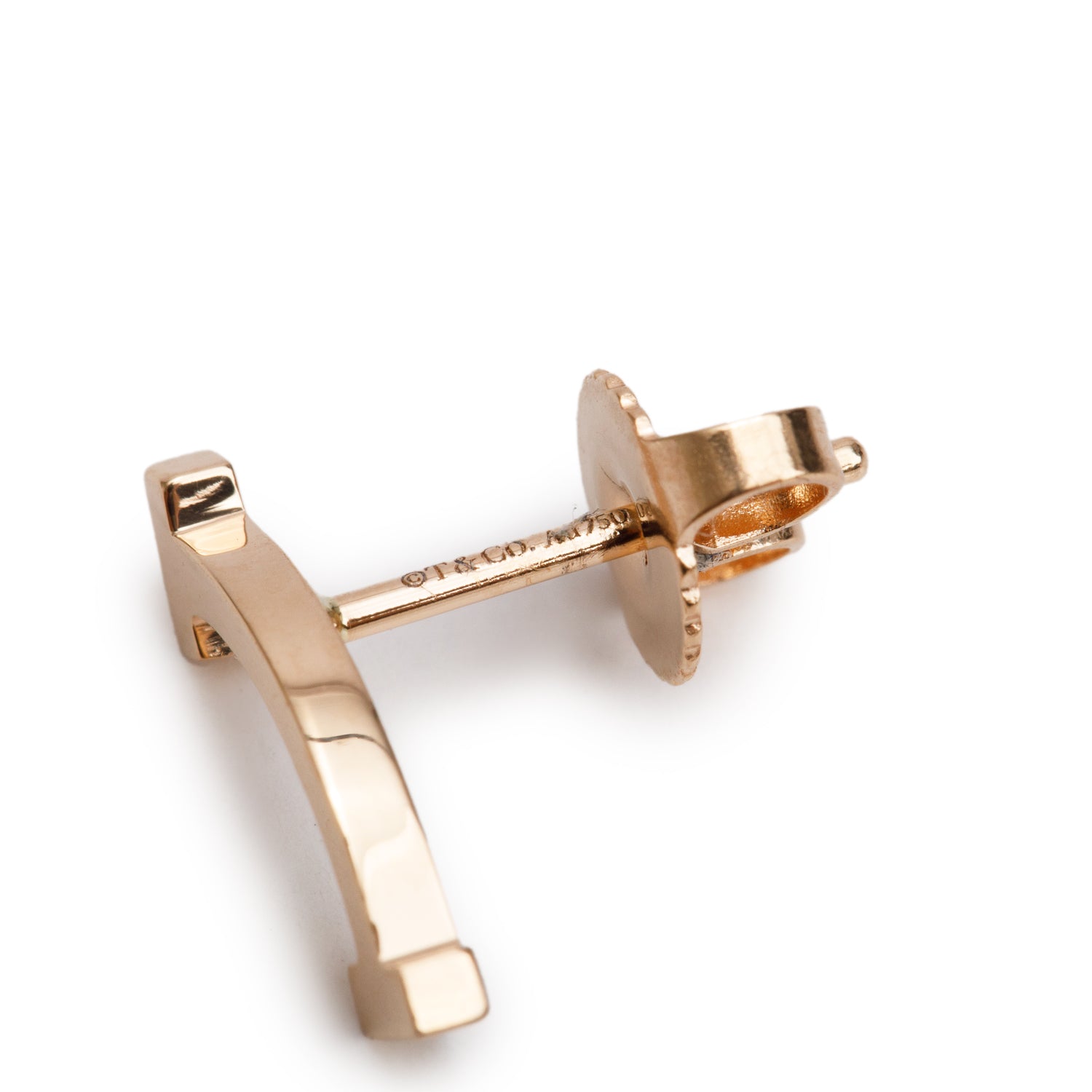 Tiffany & Co. 18k Yellow Gold Mini T Smile Earrings