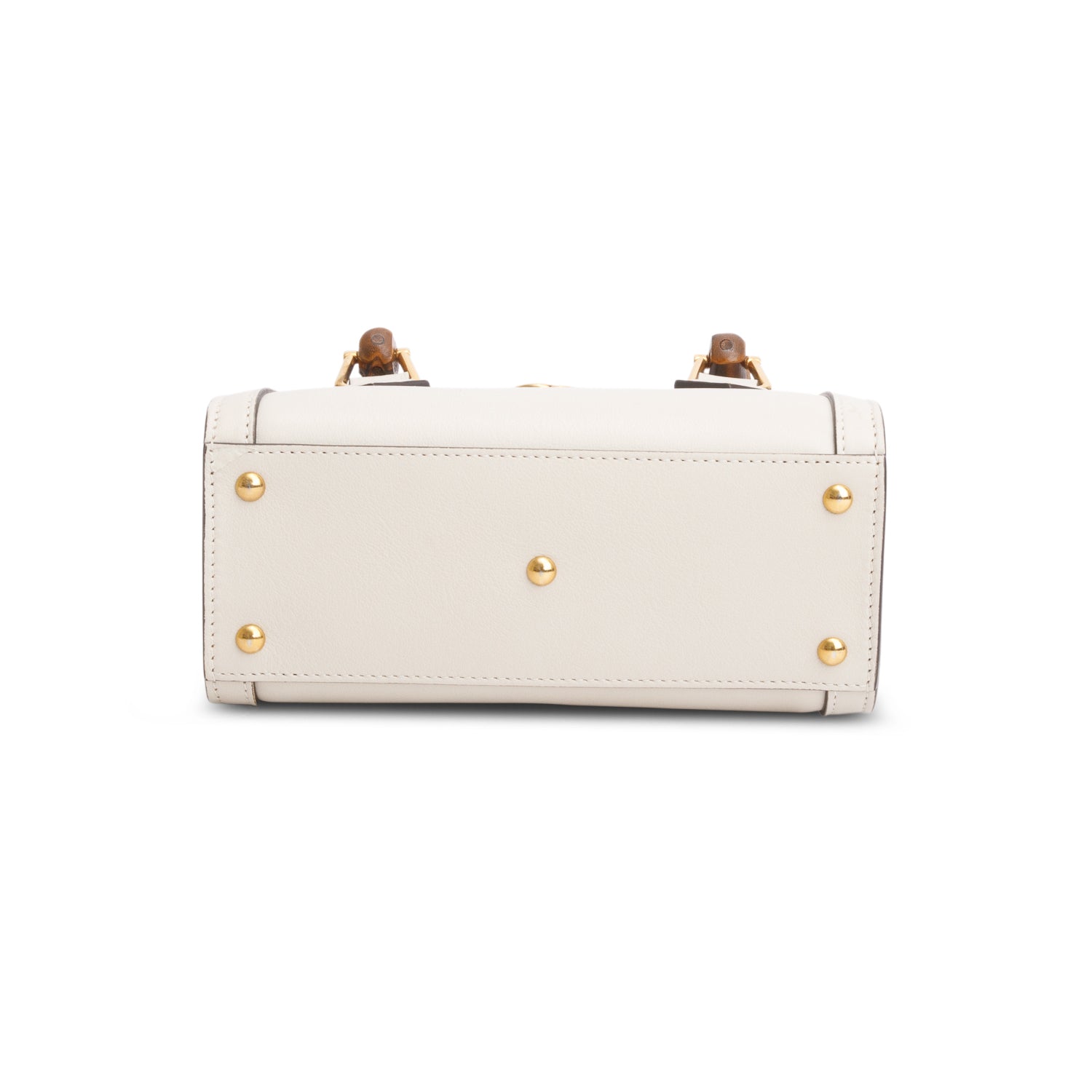 Gucci Cream Wonka Grain Calfskin Mini Diana Tote Bag w/ Strap