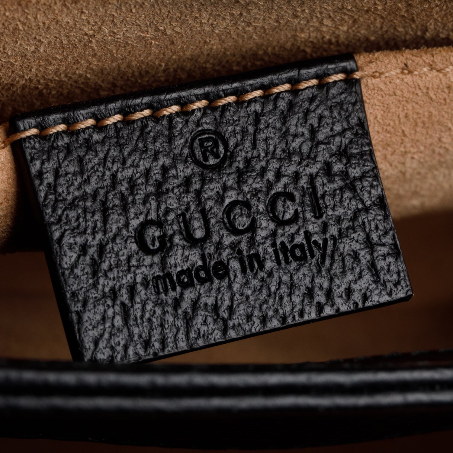 Gucci Black Textured Calfskin Web Small Ophidia Chain Shoulder Bag