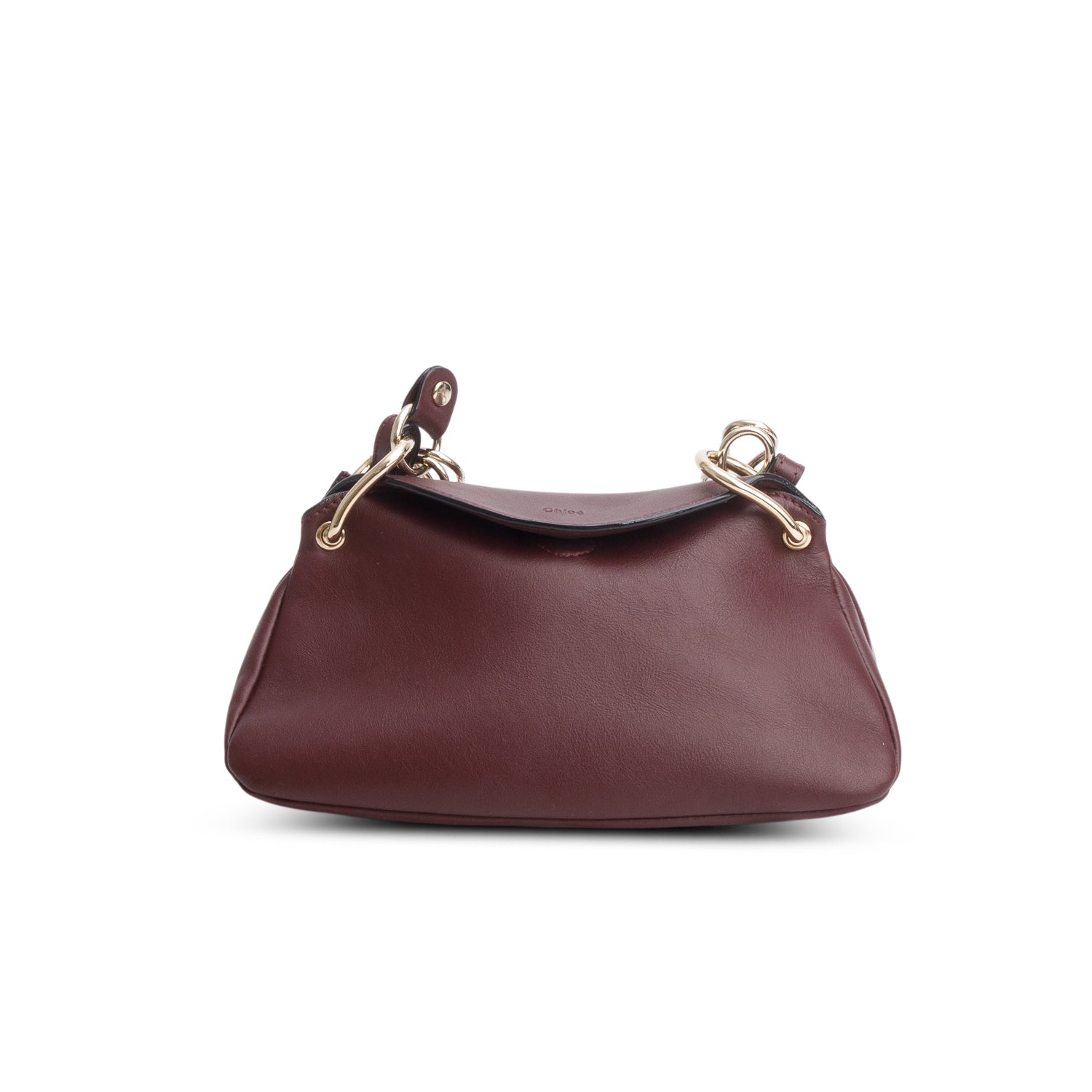 Chloe 2022 Burgundy Calfskin Mini Juana w/ Strap