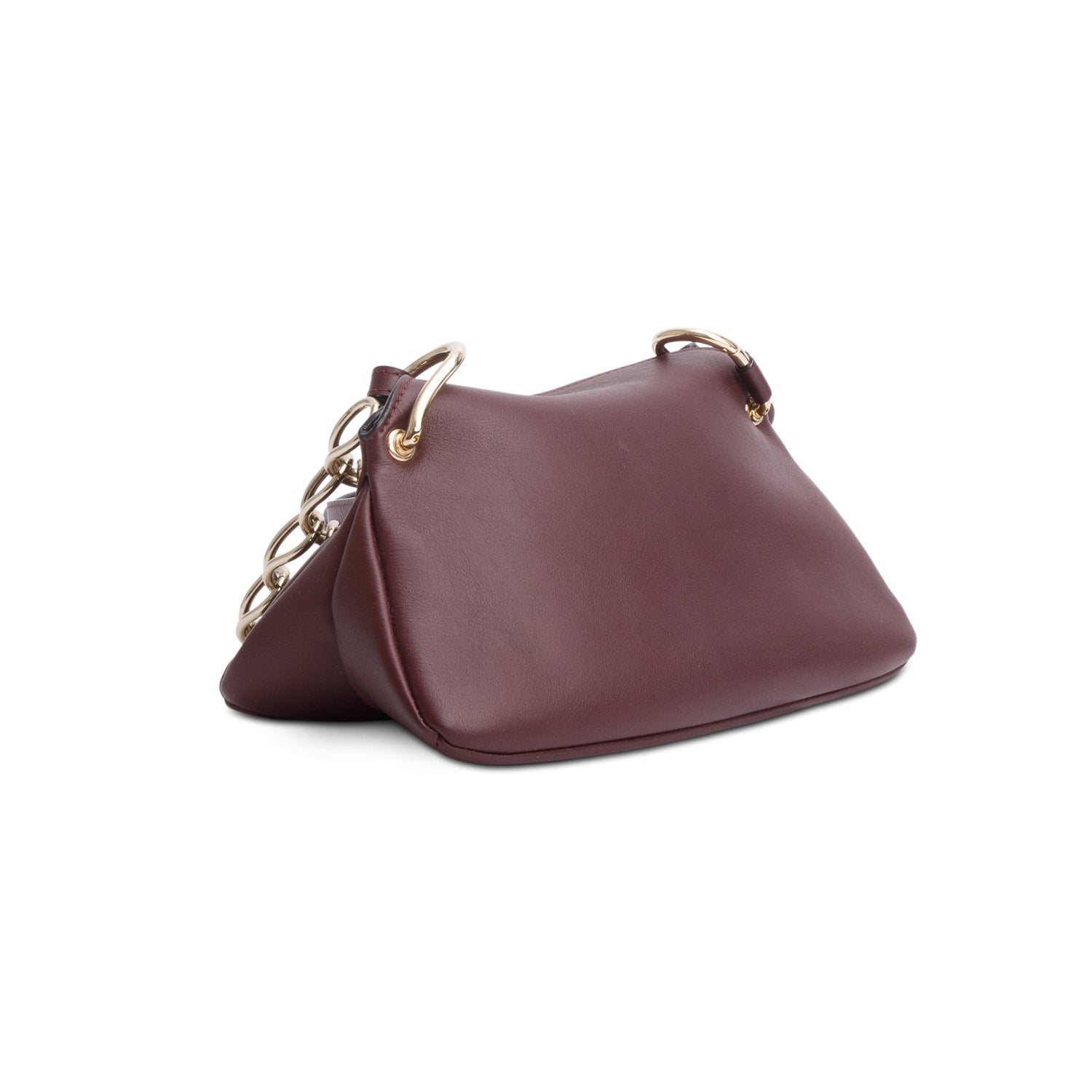 Chloe 2022 Burgundy Calfskin Mini Juana w/ Strap