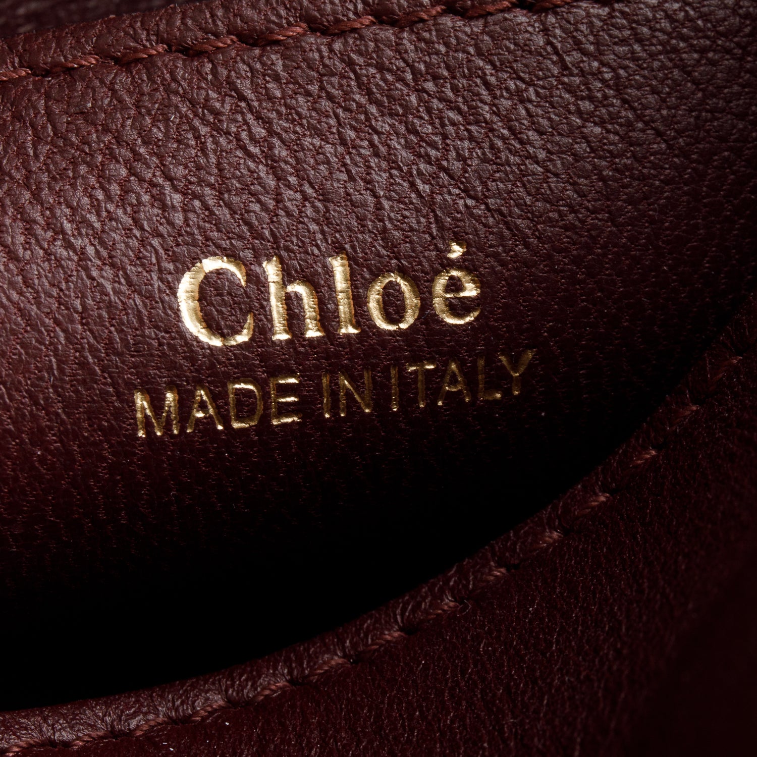Chloe 2022 Burgundy Calfskin Mini Juana w/ Strap