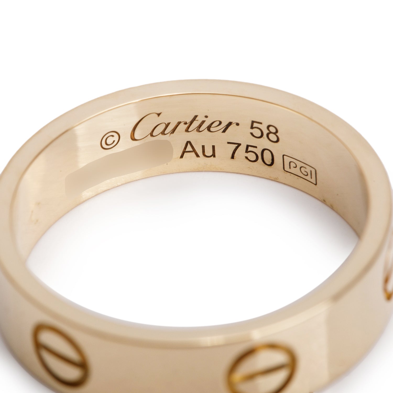 Cartier 2024 18k Yellow Gold 5.5 MM Love Ring, Classic Model, Size 58 8.25