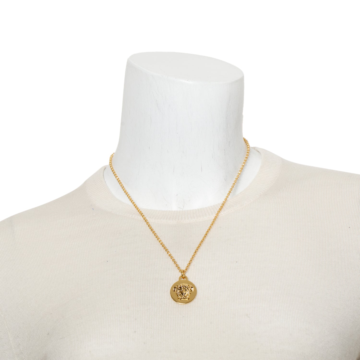 Versace Gold Plated Medusa Pendant Necklace