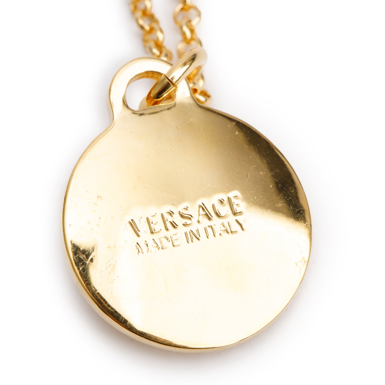 Versace Gold Plated Medusa Pendant Necklace