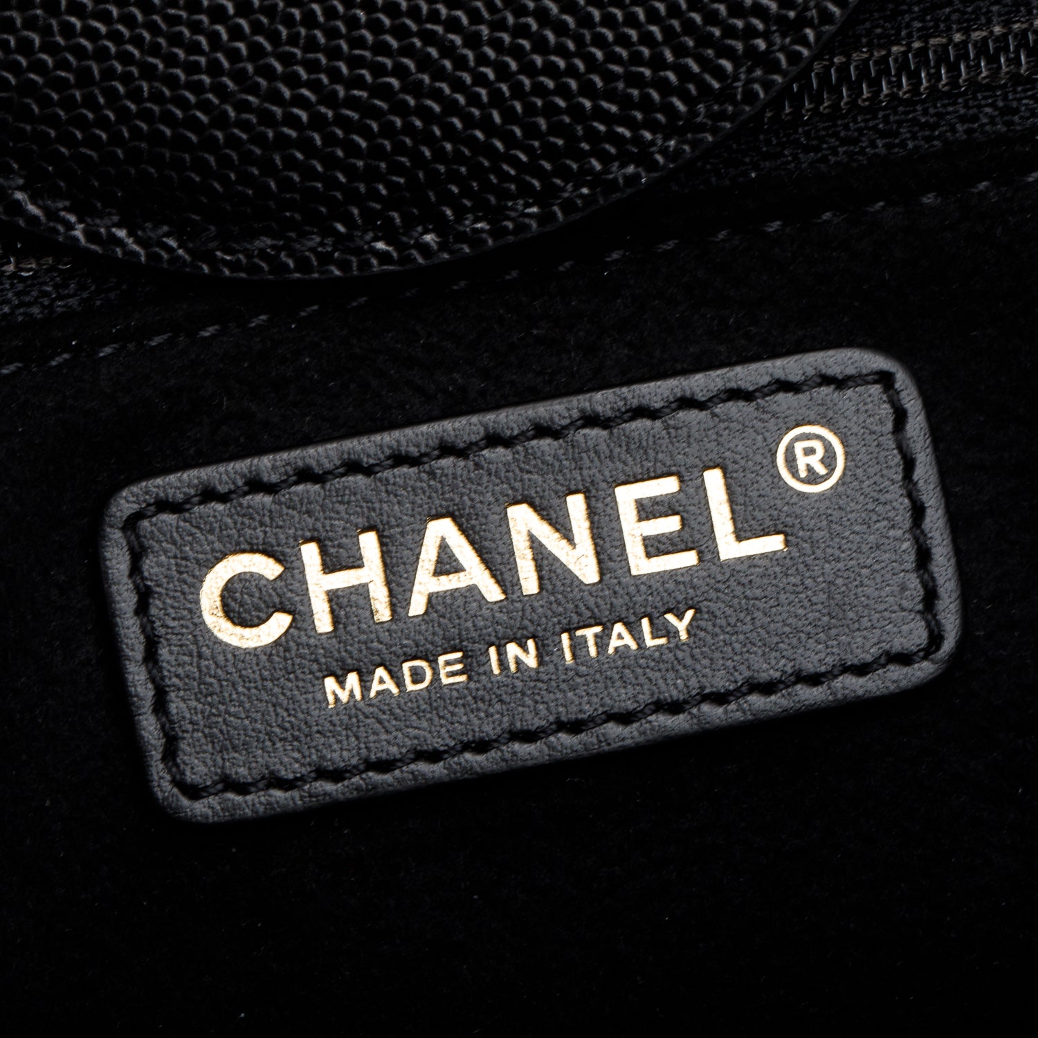Chanel Black Caviar Small Studded Deauville Tote