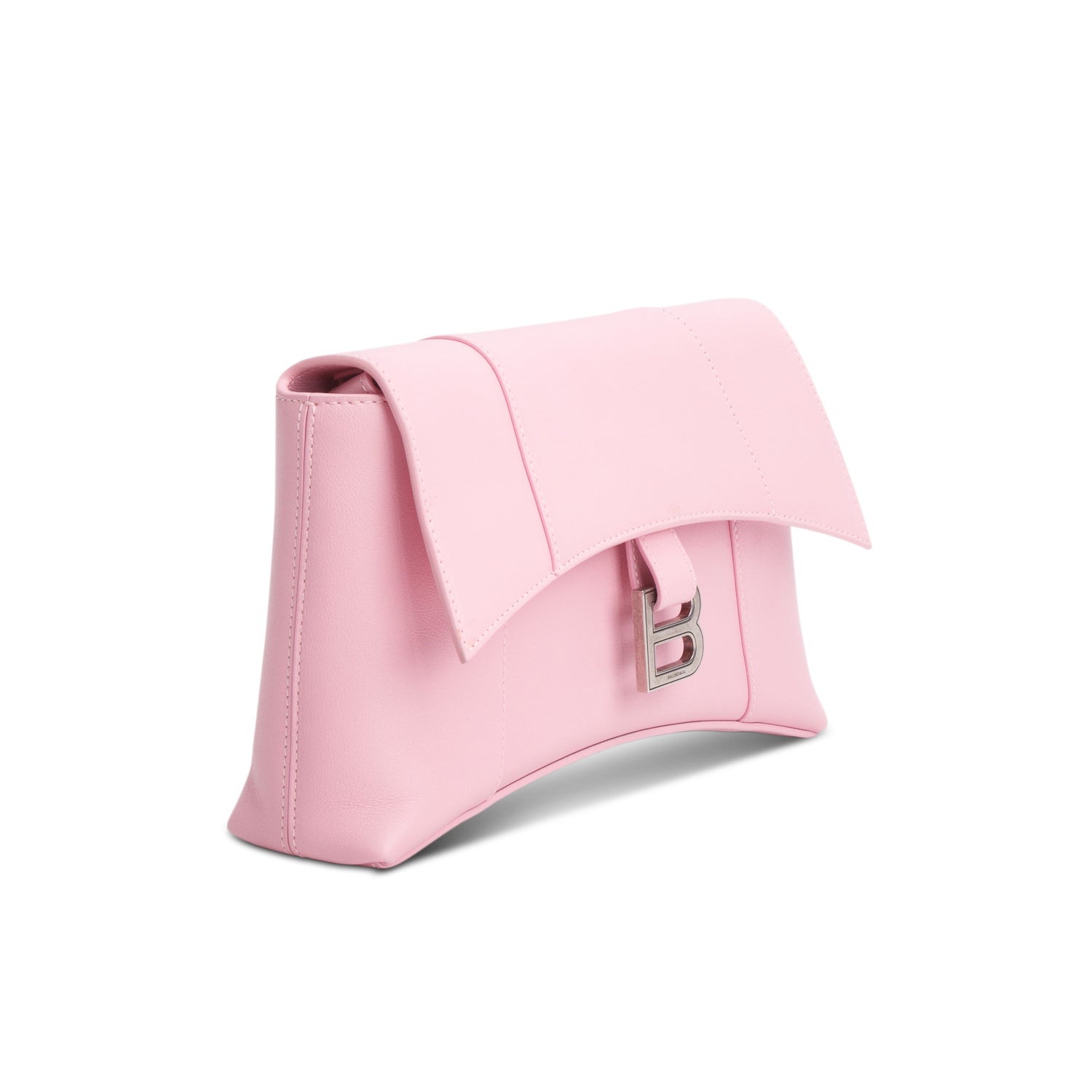 Balenciaga Pink Semi Shiny Smooth Calfskin XS Downtown Shoulder Bag