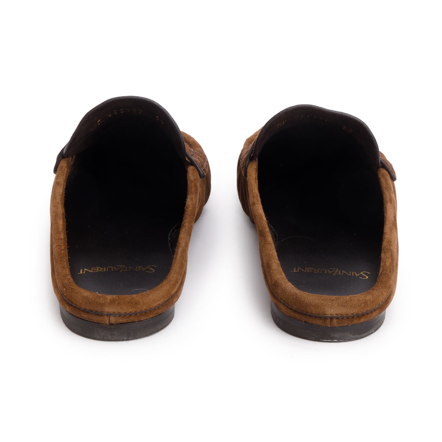 Saint Laurent 2026 Brown Suede Le Loafer Mules, Women's Size 39 w/ Box & Receipt