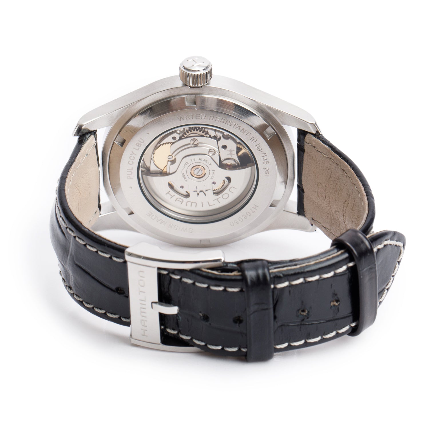 Hamilton Stainless Steel Khak Field Murph 42 MM Automatic Watch Black Dial H706050 w/ Box, Papers & Extra Strap