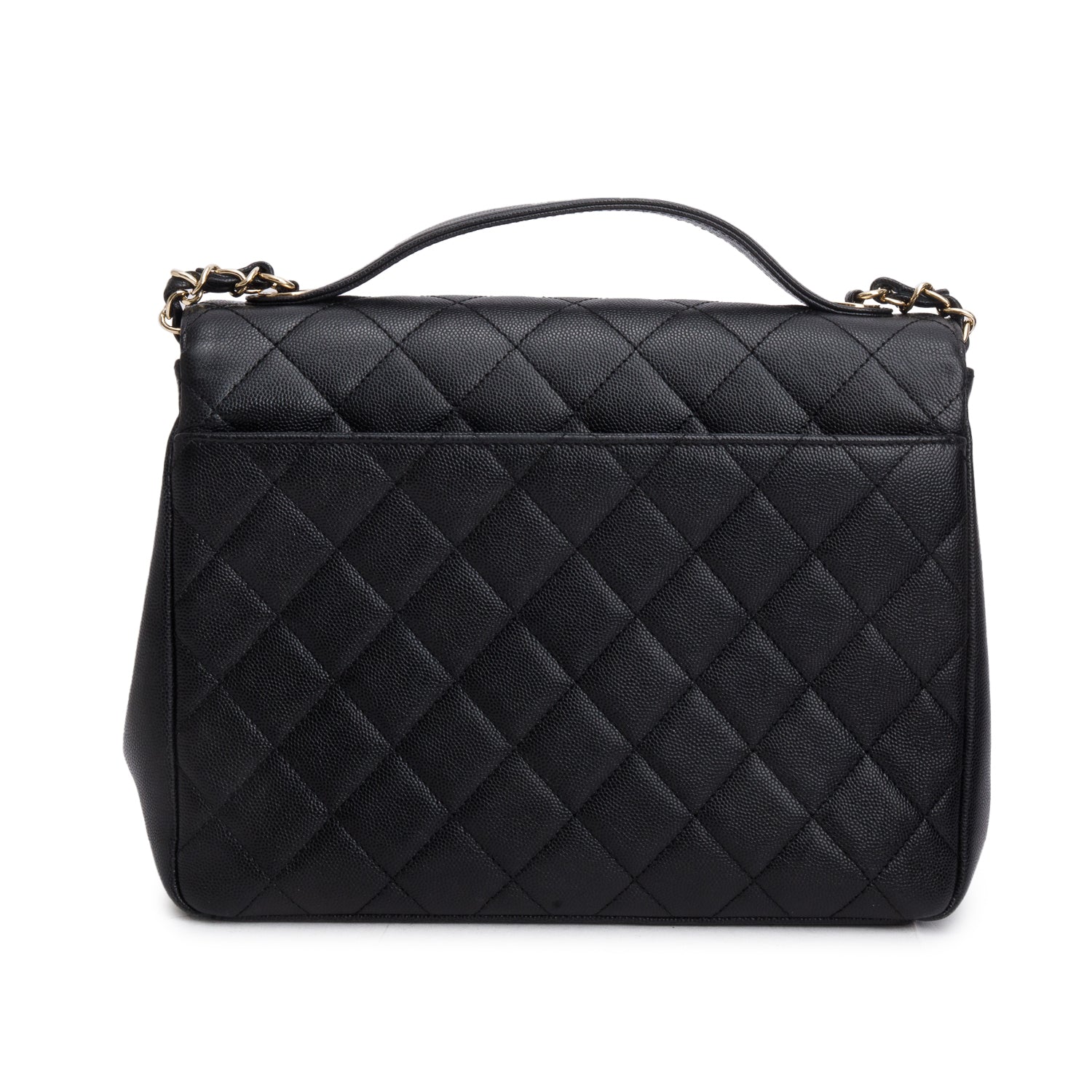 Chanel Black Caviar Quilted Large Business Affinity Flap w/ Authenticity Card & Receipt