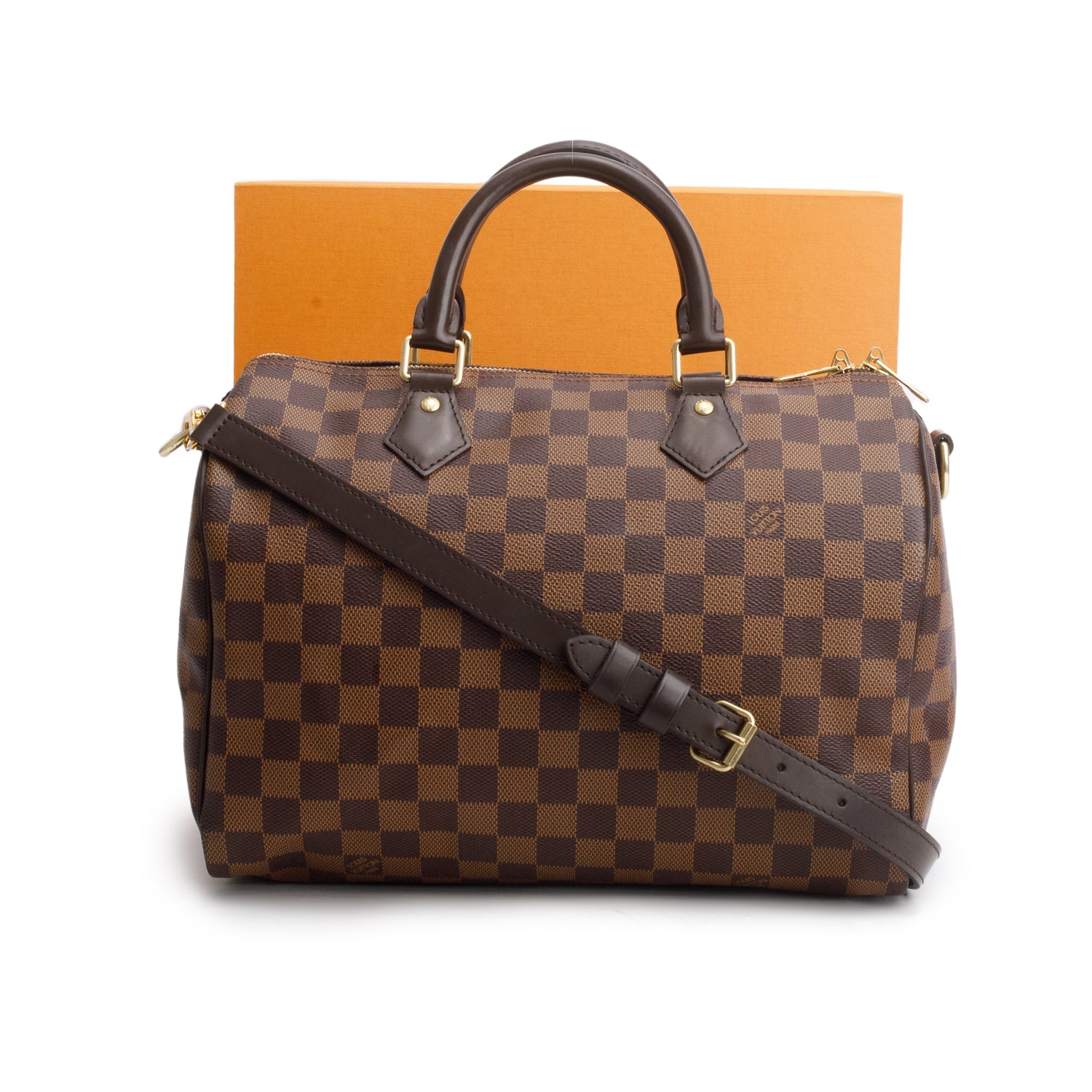 Louis Vuitton 2020 Damier Ebene Speedy Bandouliere 30 w/ Box, Strap & Receipt