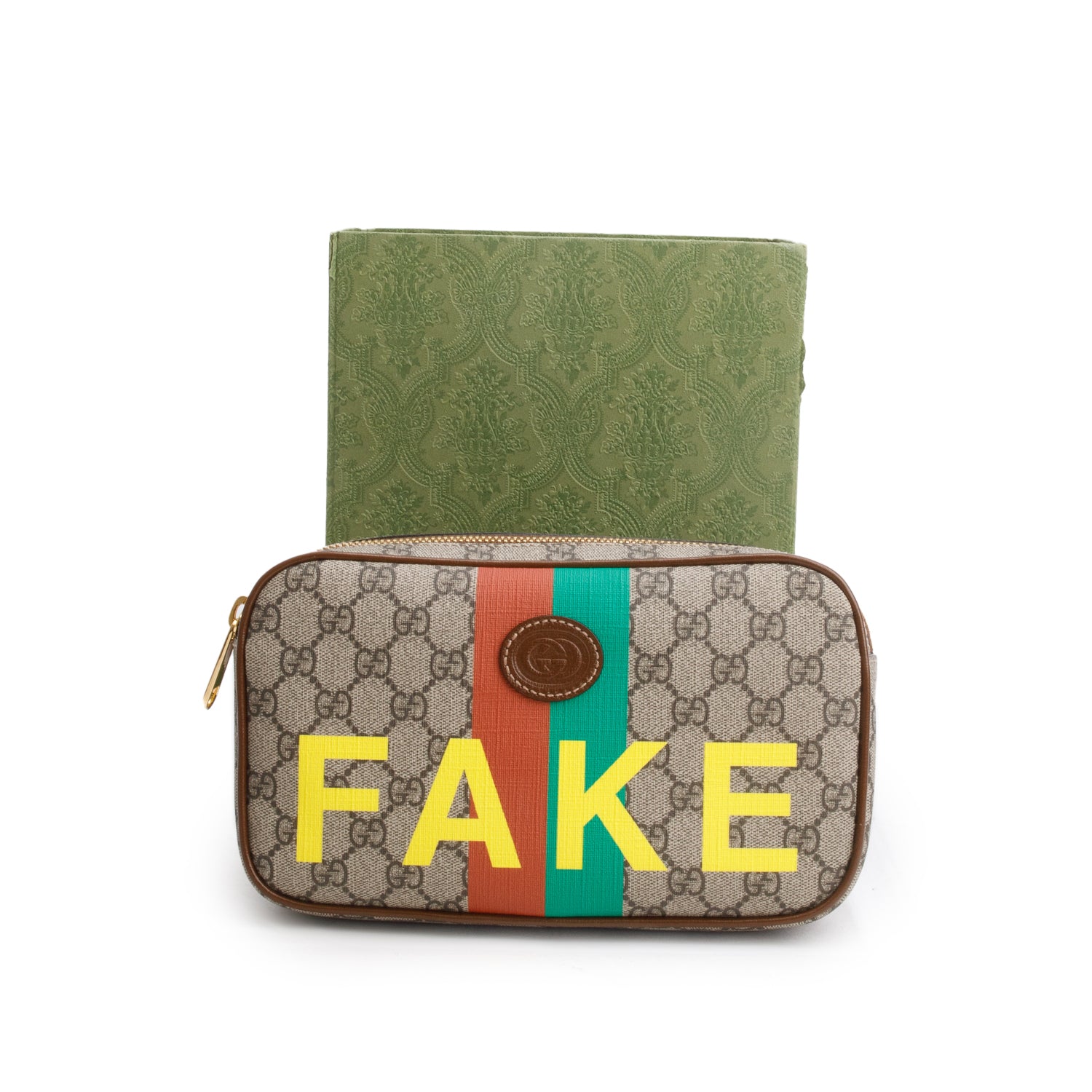 Gucci GG Supreme Monogram Azalea Calfskin Fake/Not Small Belt Bag w/ Box