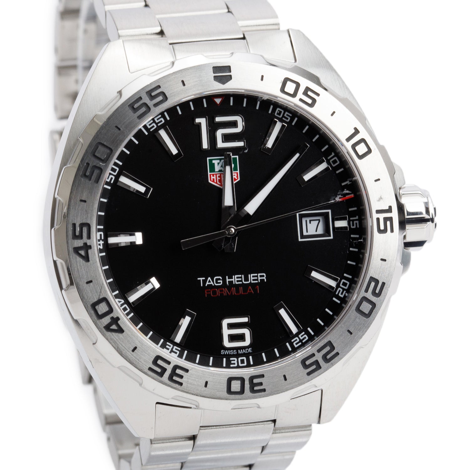 Tag Heuer Stainless Steel Formula 1 41 MM Quartz Watch Black Dial WAZ1112 w/ Box & Papers