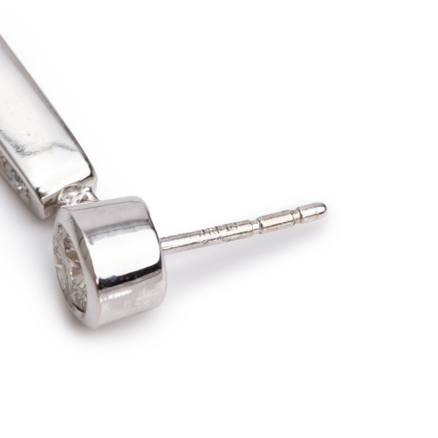 14k White Gold 6.40 tcw. Diamond Drop Earrings