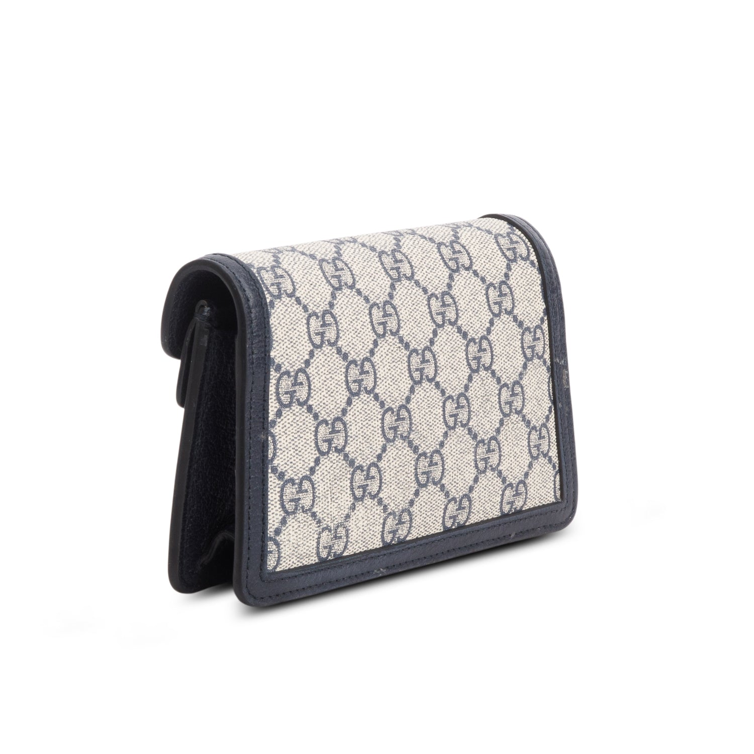 Gucci Navy GG Supreme Monogram Textured Dollar Calfskin Super Mini Dionysus