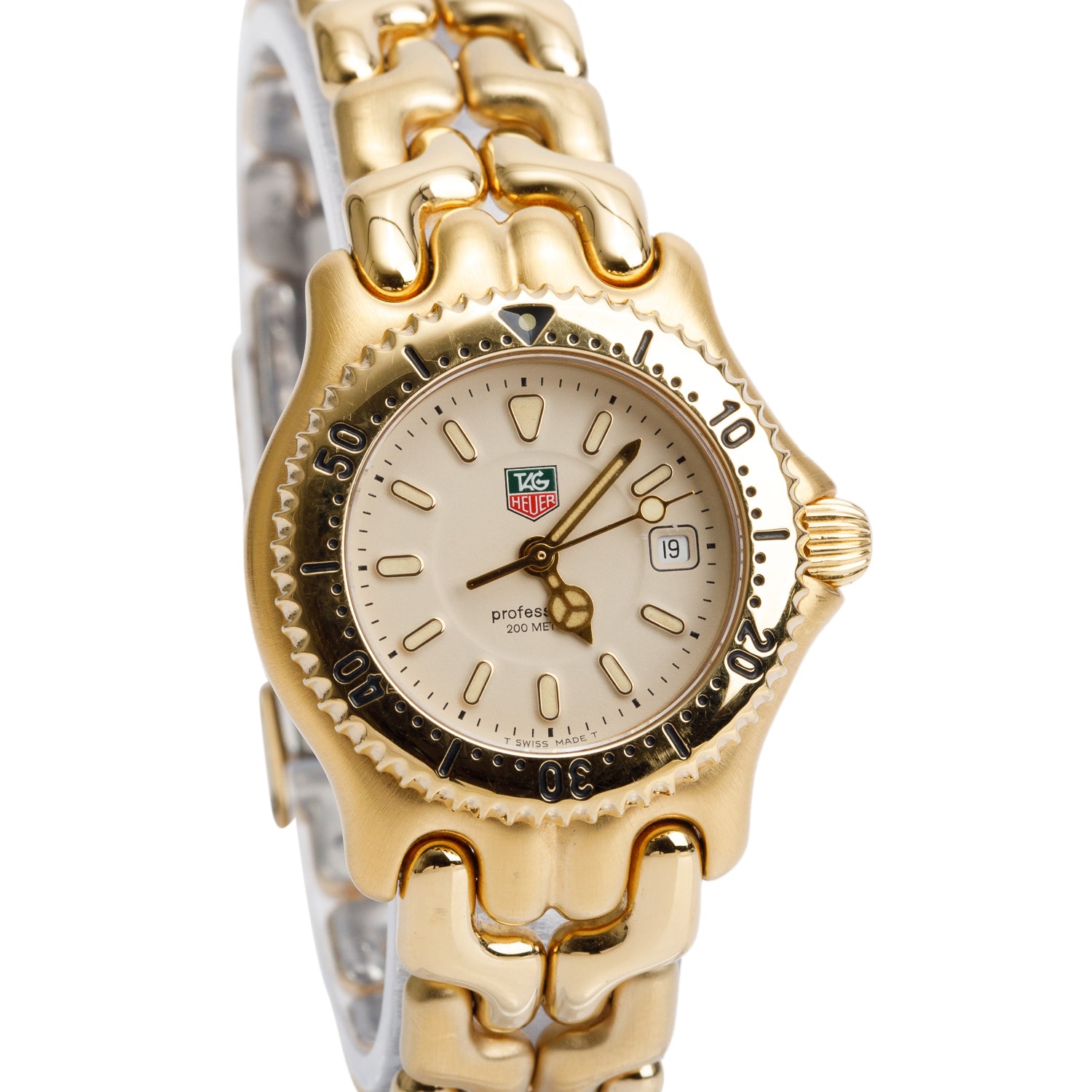Tag Heuer Gold-Plated Stainless Steel Professional Link 28 MM Quartz Watch WG1330-2