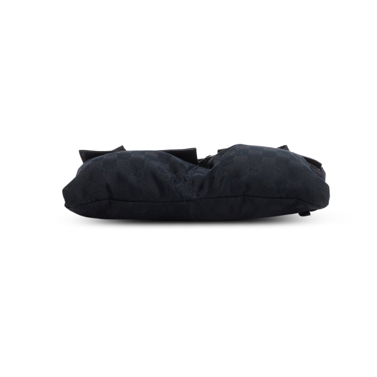 Gucci Black GG Monogram Double Pocket Belt Bag