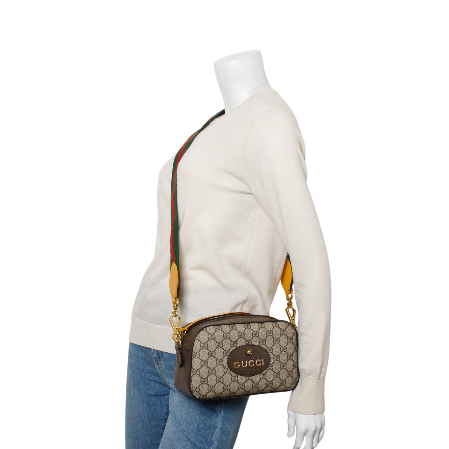 Gucci Neo Vintage GG Supreme Shoulder Bag w/ Box & Strap