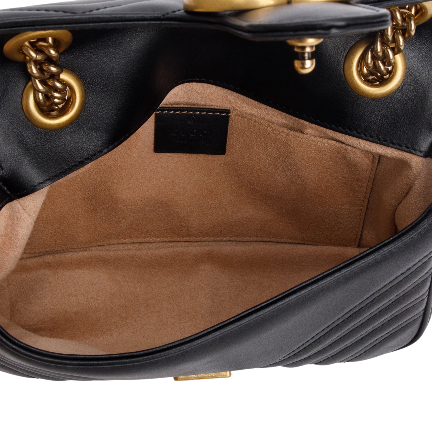 Gucci Black GG Marmont Matelasse Small Shoulder Bag w/ Box