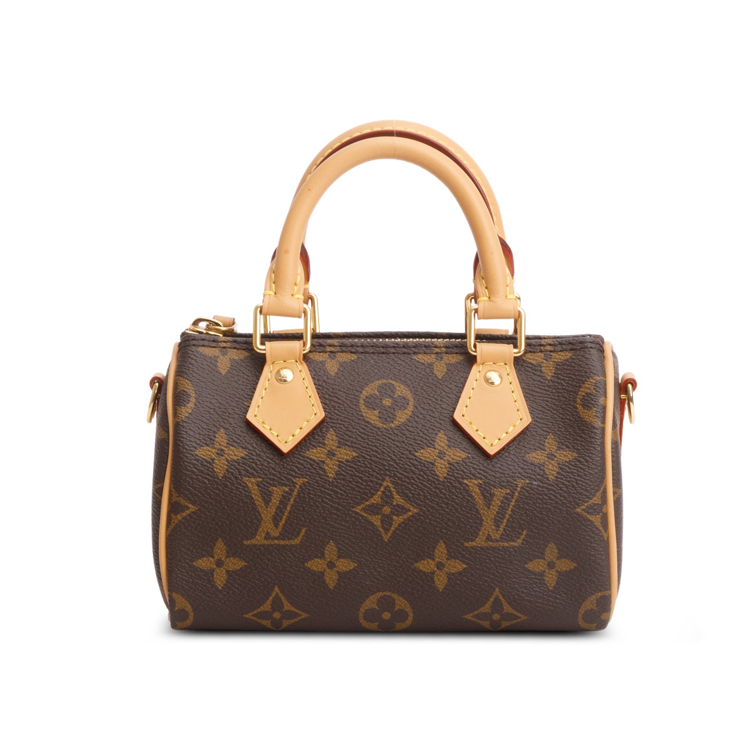 Louis Vuitton 2023 Monogram Nano Speedy Bandouliere w/ Box, Receipt & Strap