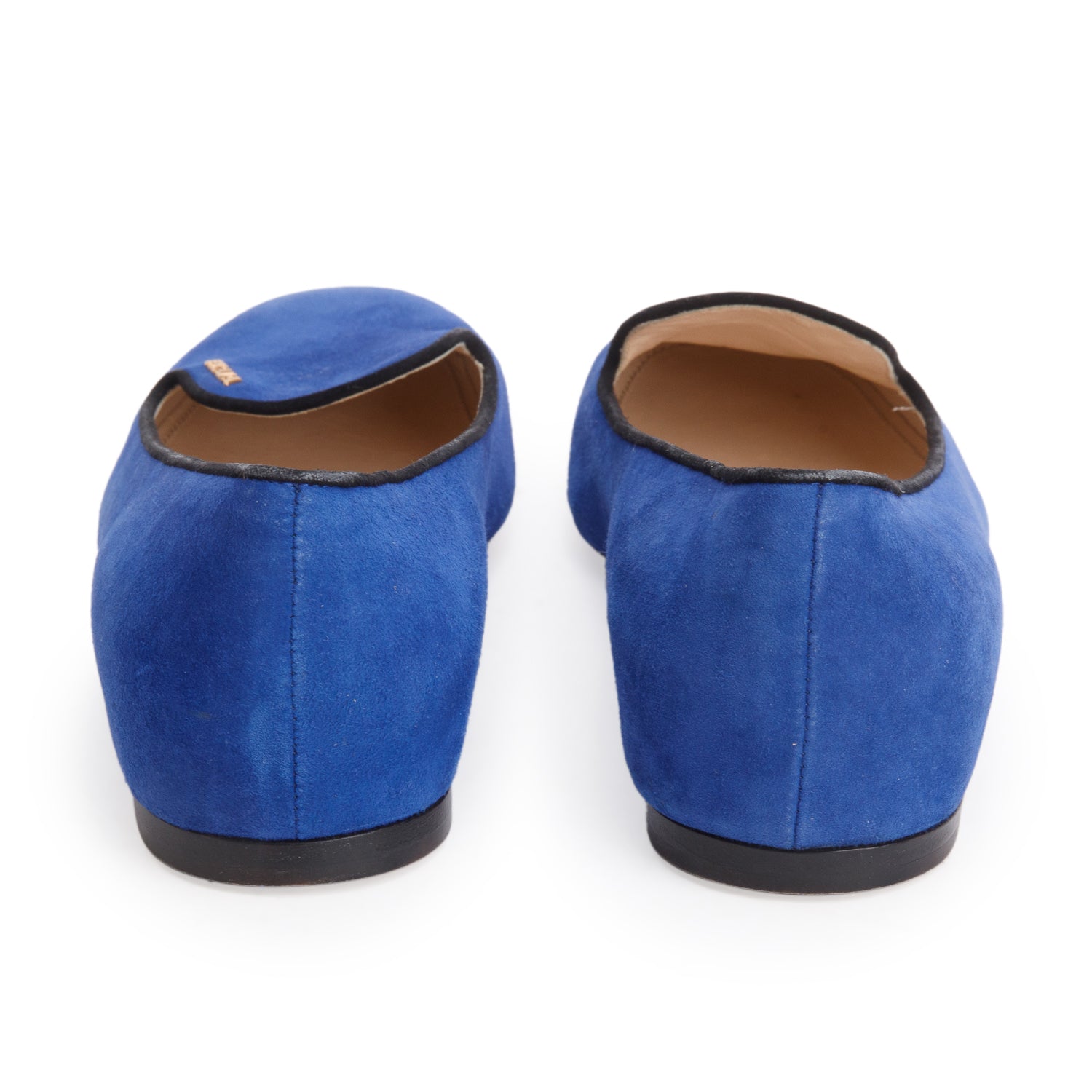 Prada Blue Suede Smoking Slippers, Women's Size 38