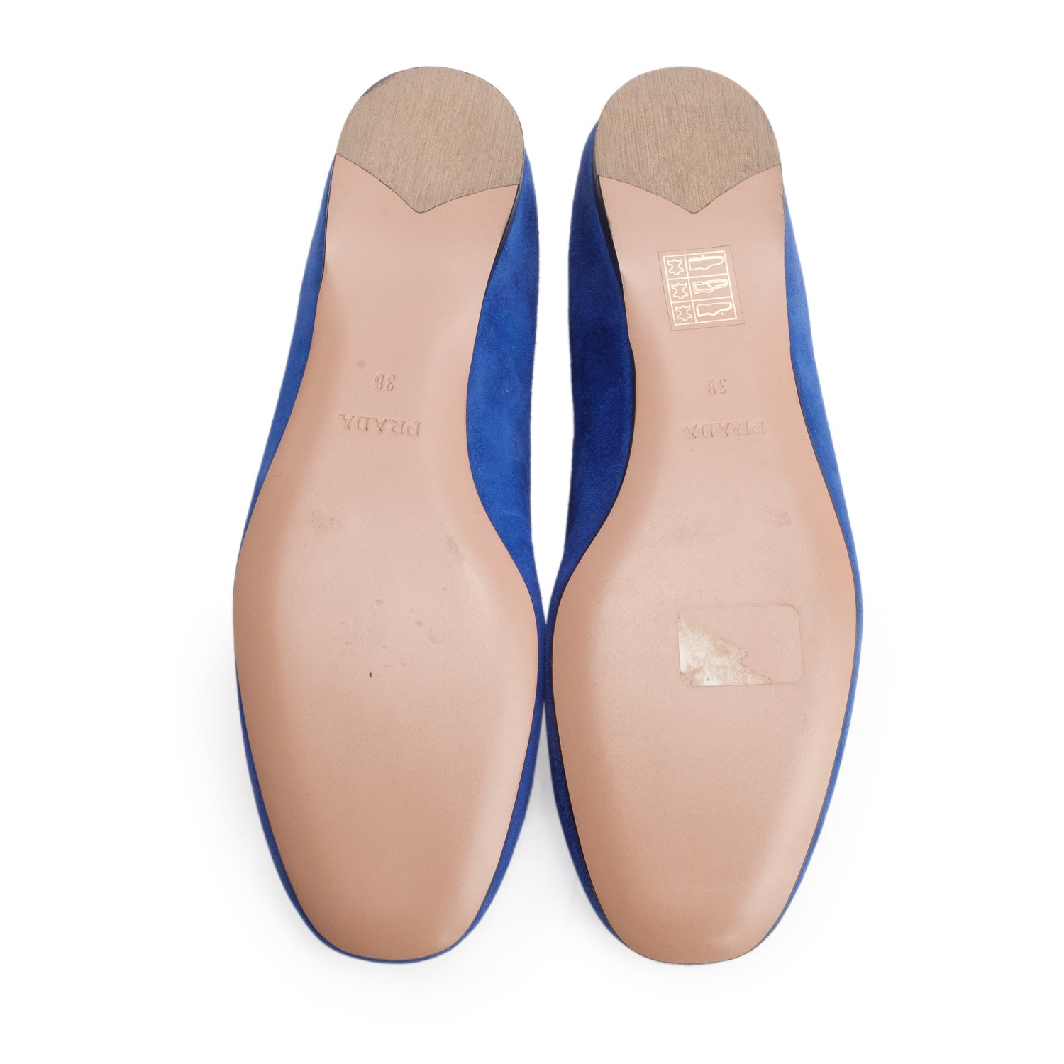 Prada Blue Suede Smoking Slippers, Women's Size 38