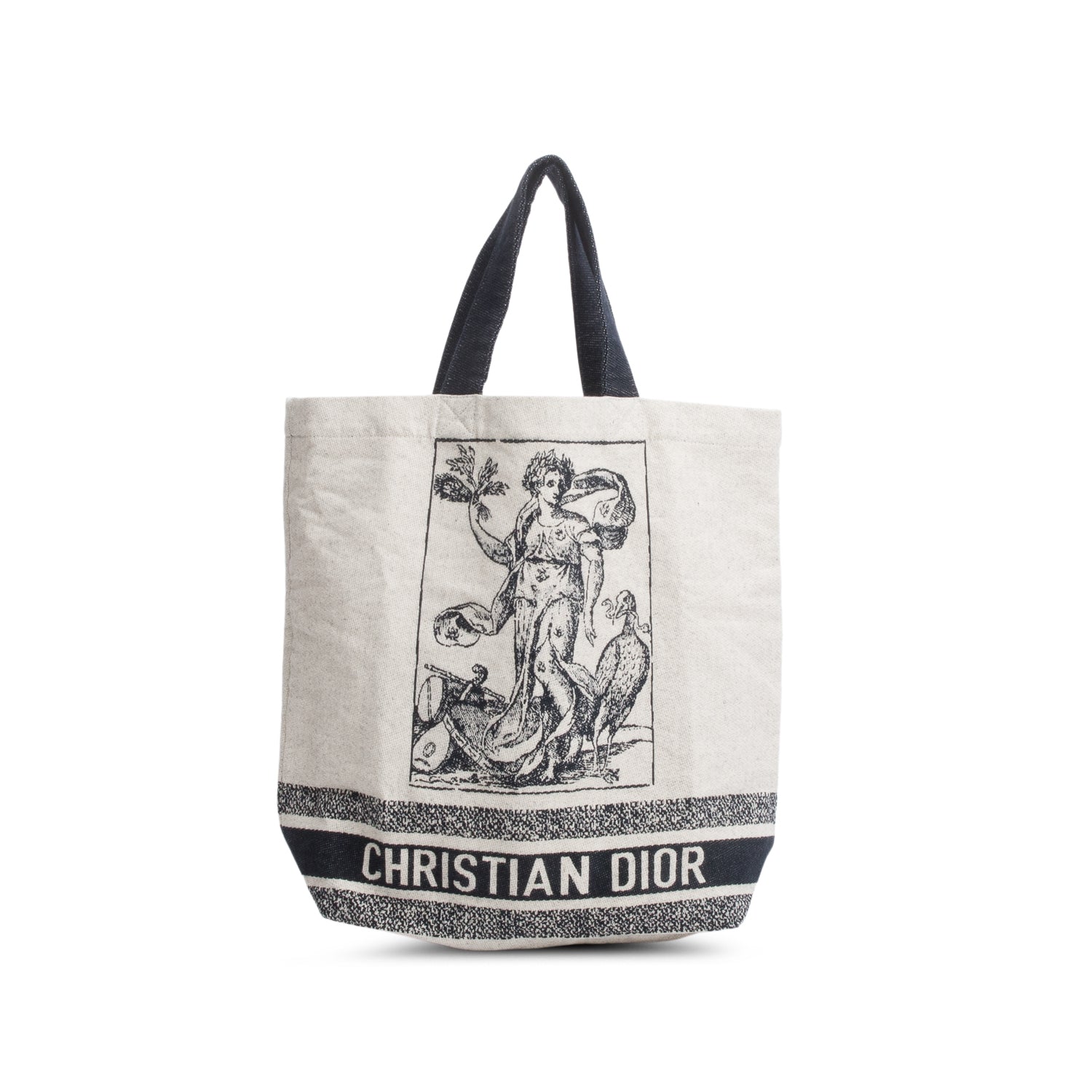 Christian Dior Beige Canvas Cruise 2021 Tote Bag