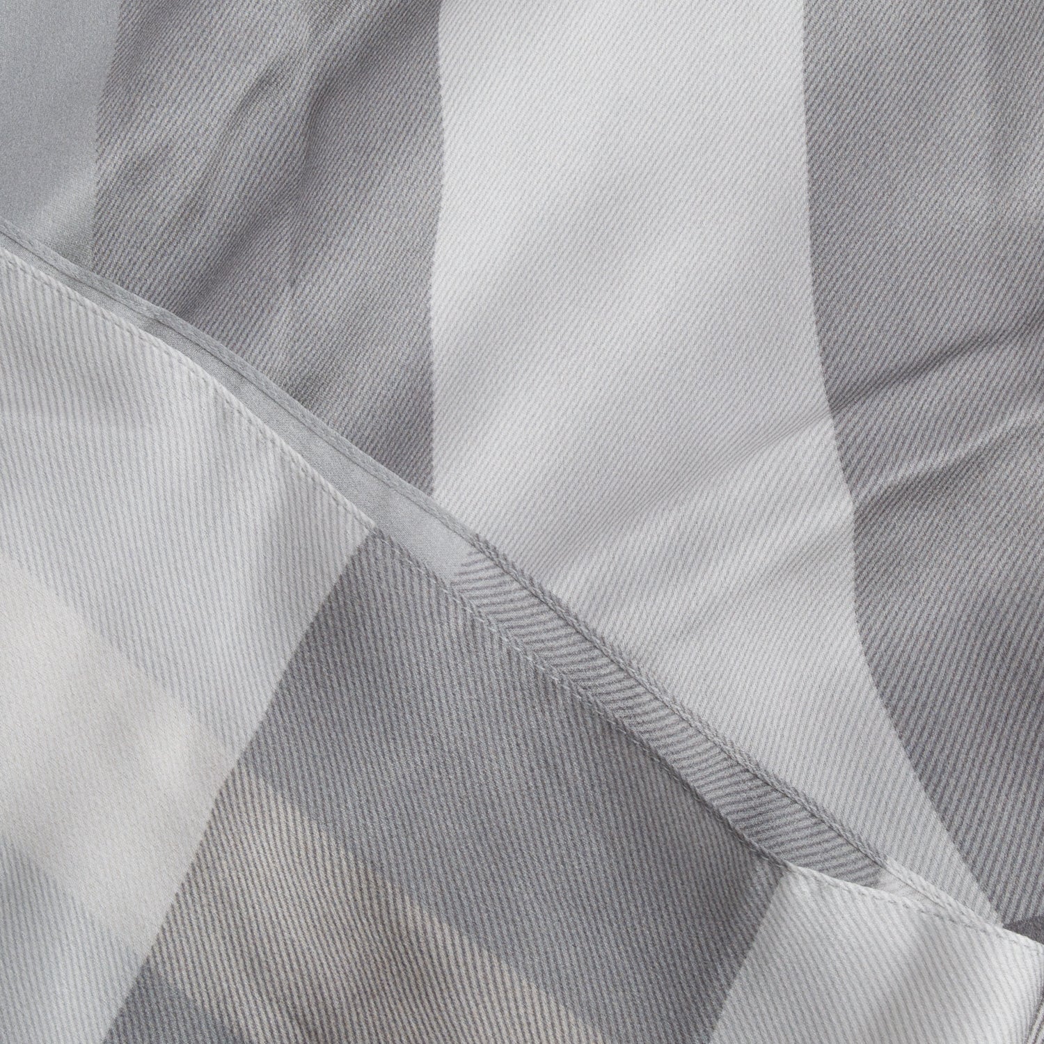 Burberry Grey Check Mulberry Silk Scarf