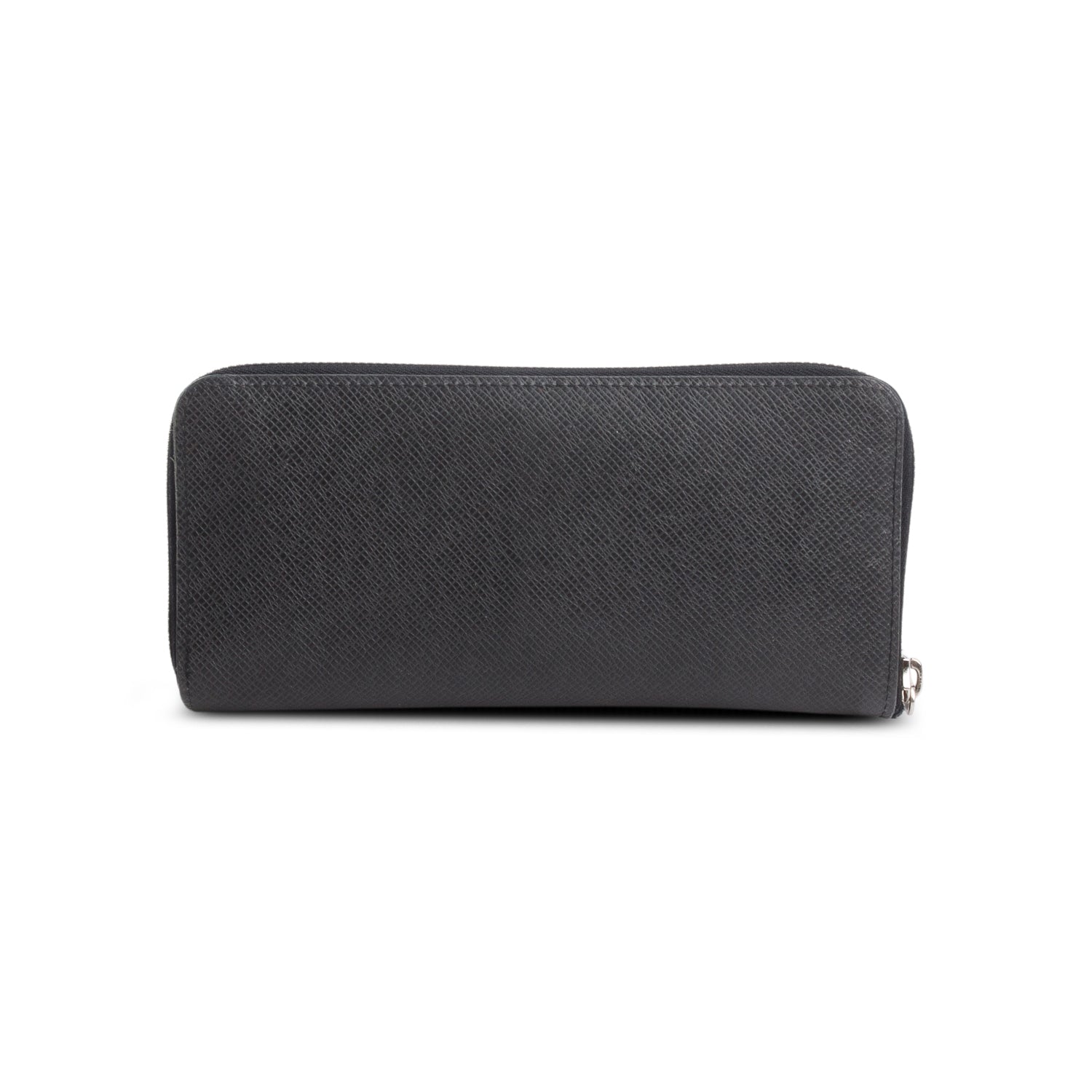 Louis Vuitton Black Taiga Leather Vertical Zippy Wallet