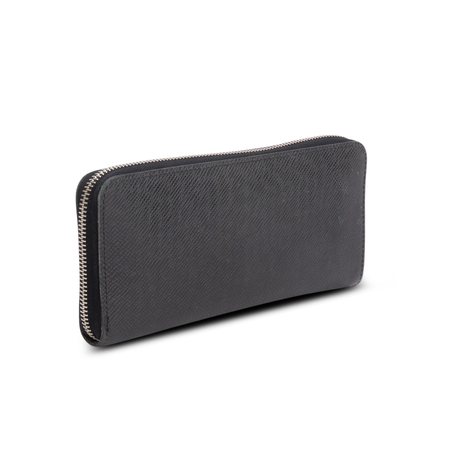 Louis Vuitton Black Taiga Leather Vertical Zippy Wallet