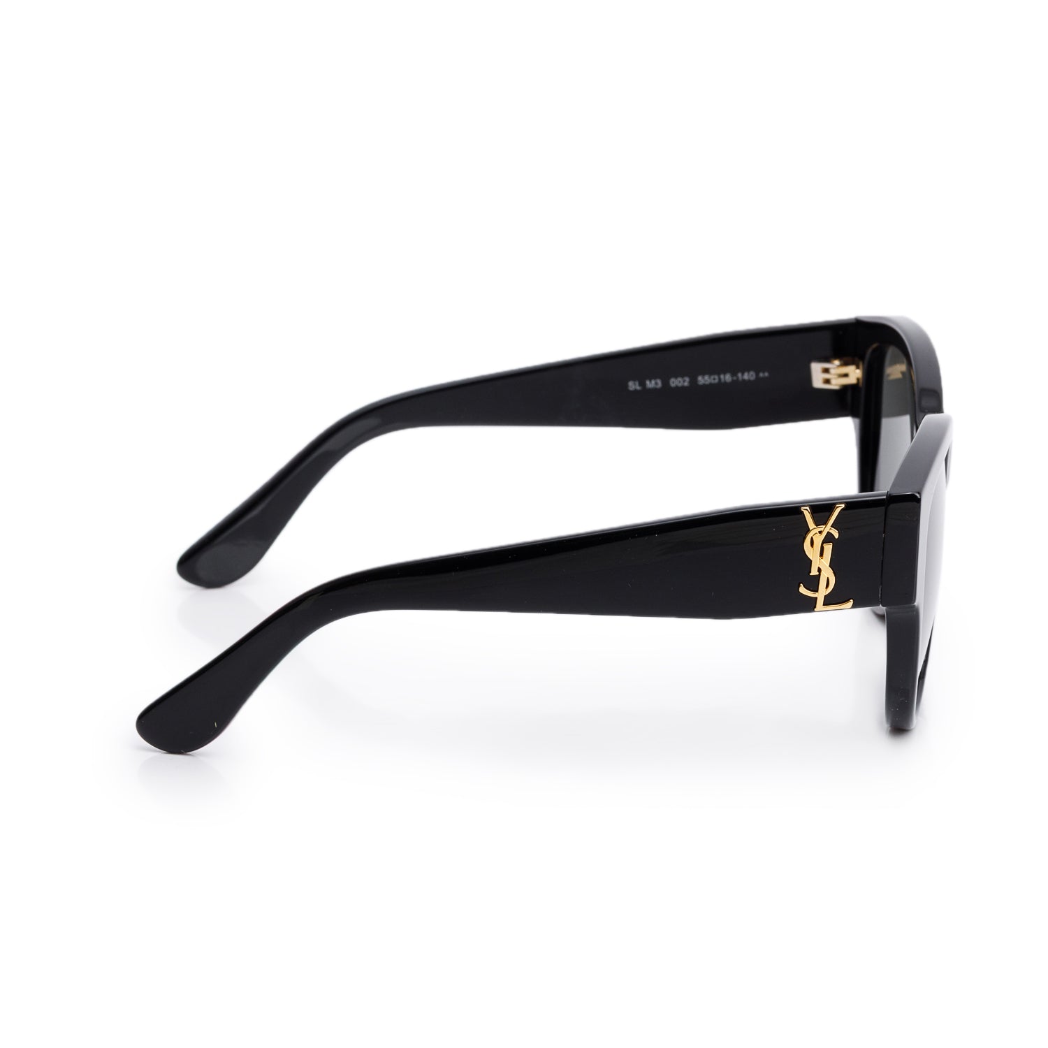 Saint Laurent SL M3 Black Acetate Oval Sunglasses w/ Case