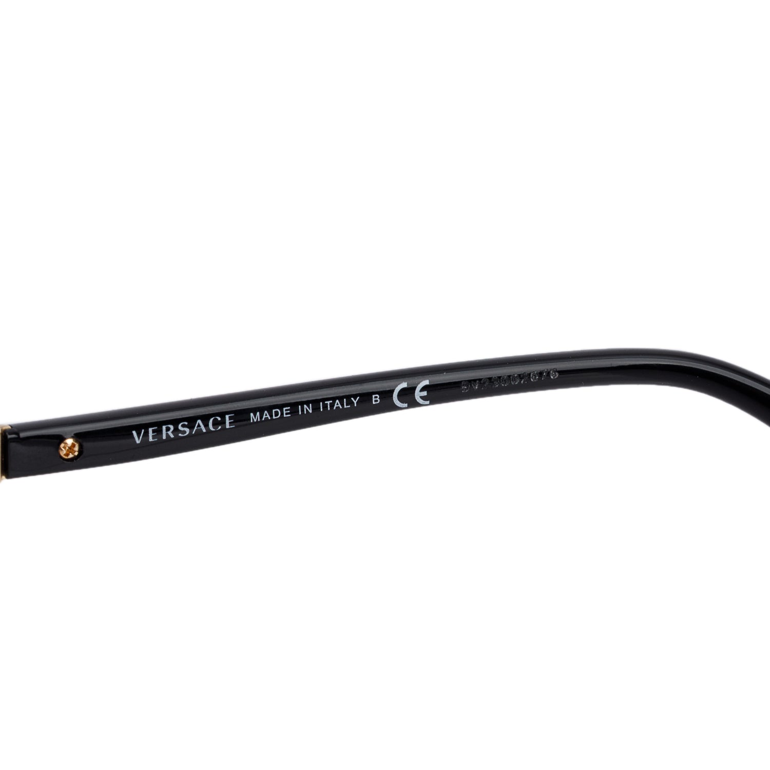 Versace 4260 Black Acetate Gold Stud Cat Eye Sunglasses w/ Case