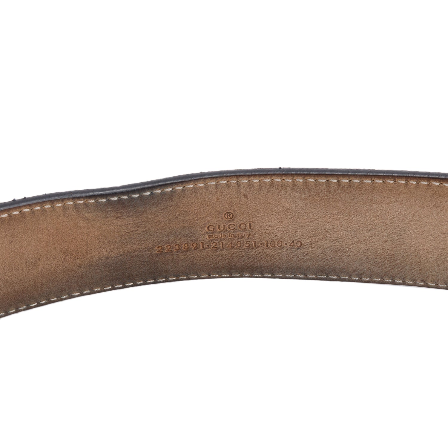 Gucci Black Imprime Monogram Interlocking G Belt, Size 100 40