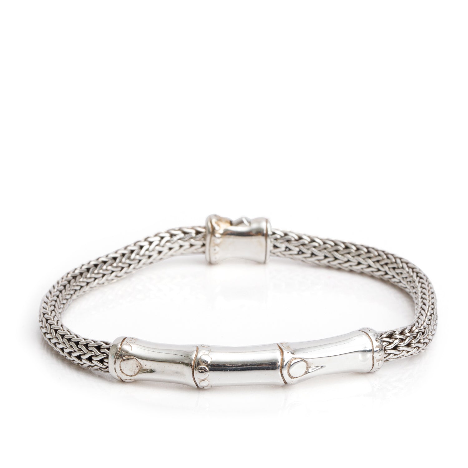 John Hardy Sterling Silver Bamboo Station Bracelet