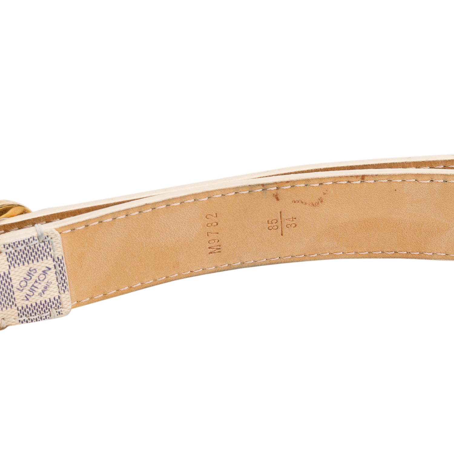 Louis Vuitton Damier Azur Canvas Mini Belt 85 34