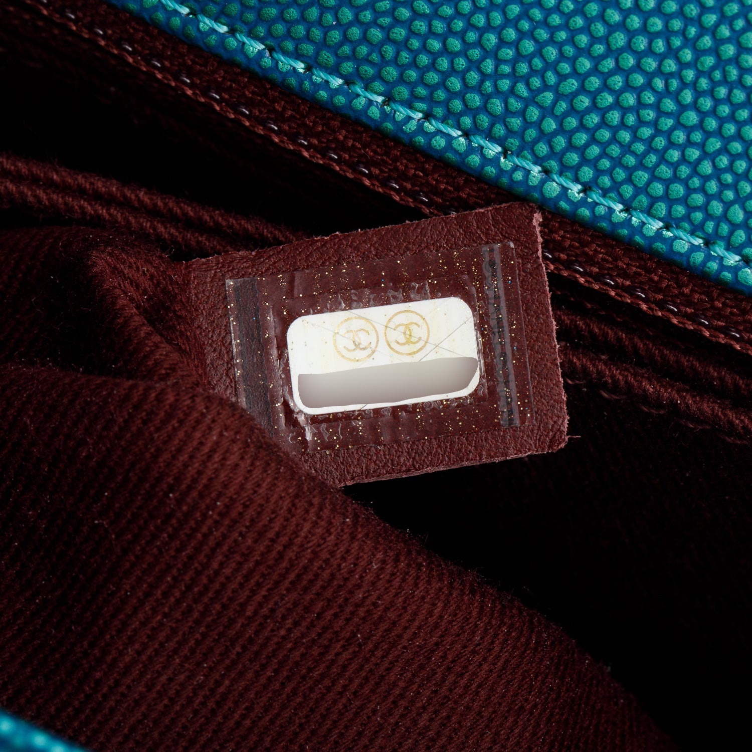 Chanel Metallic Green Caviar Quilted Mini Coco Top Handle Flap Bag w/ Box & Authenticity Card