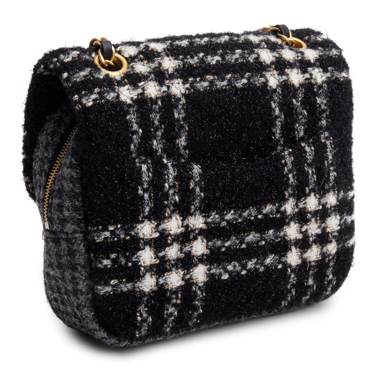 Chanel Grey Tweed Mini Square Flap Bag