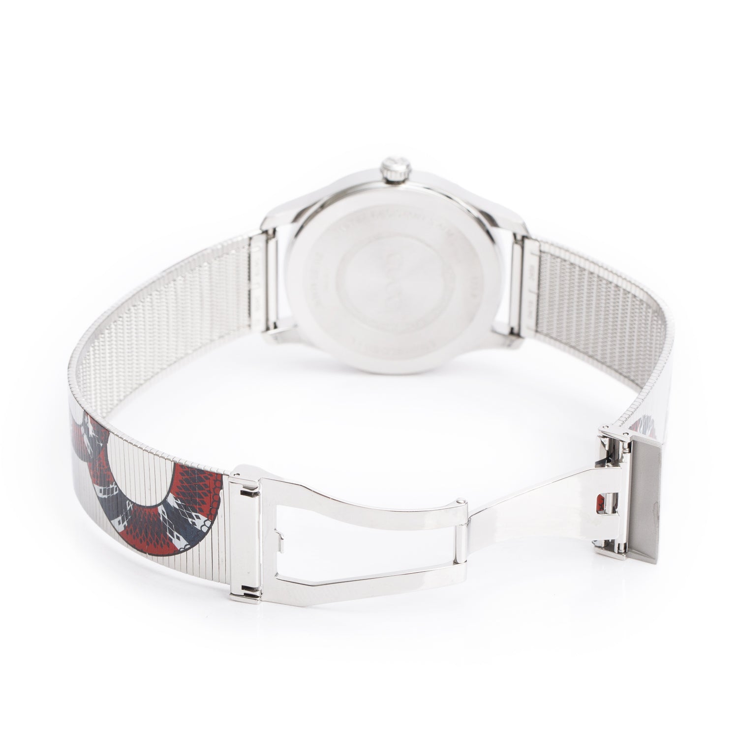 Gucci Stainless Steel G-Timeless 38 MM Quartz Watch Silver Dial YA1264123 w/ Box & Papers